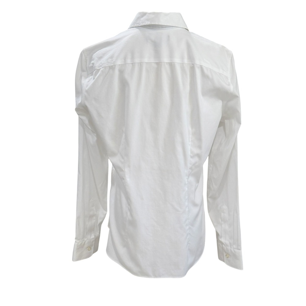 Lands End White Oxford Button Down Old Money Office Corporate Shirt Minimalist - Picture 8 of 8